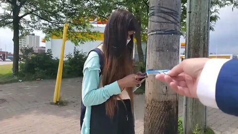 PASSING OUT GOSPEL TRACTS AGAIN TODAY