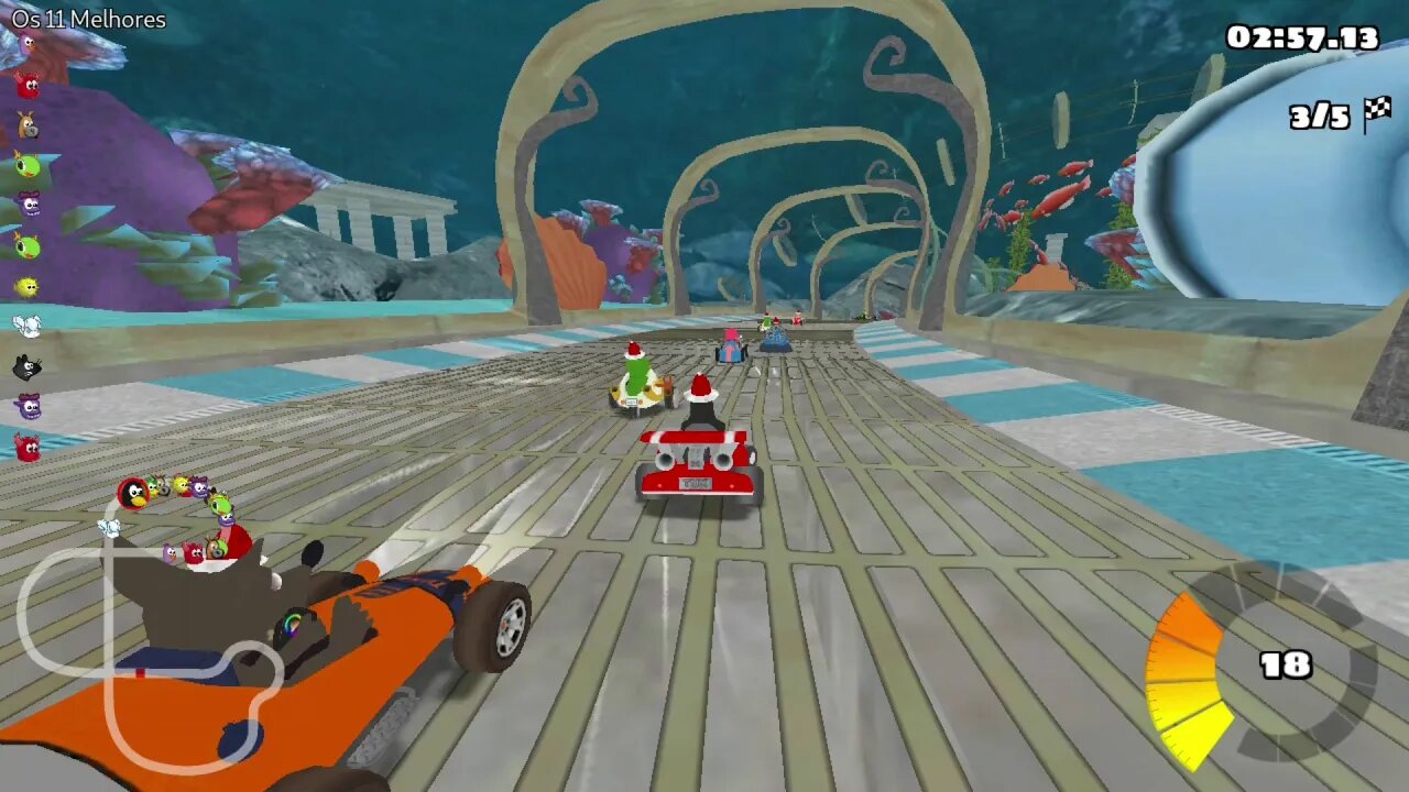 SuperTuxKart na Pista Abismo Antediluviano