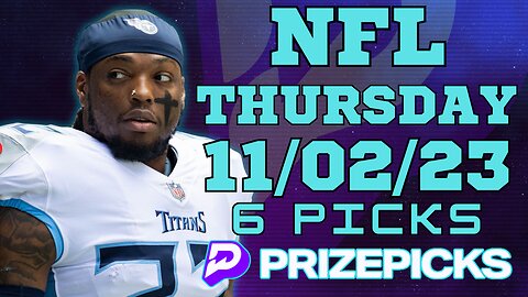 #PRIZEPICKS | BEST PICKS FOR WEEK 9 #NFL THURSDAY | #TITANS VS #STEELERS | 11/02/2023 | #BESTBETS |