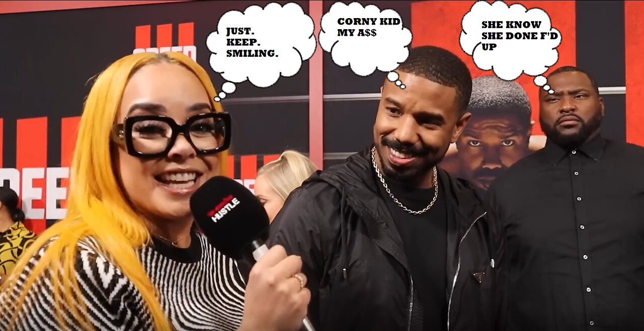 "CORNY KID" Michael B Jordan Has The Last Laugh at Creed 3 Premiere
