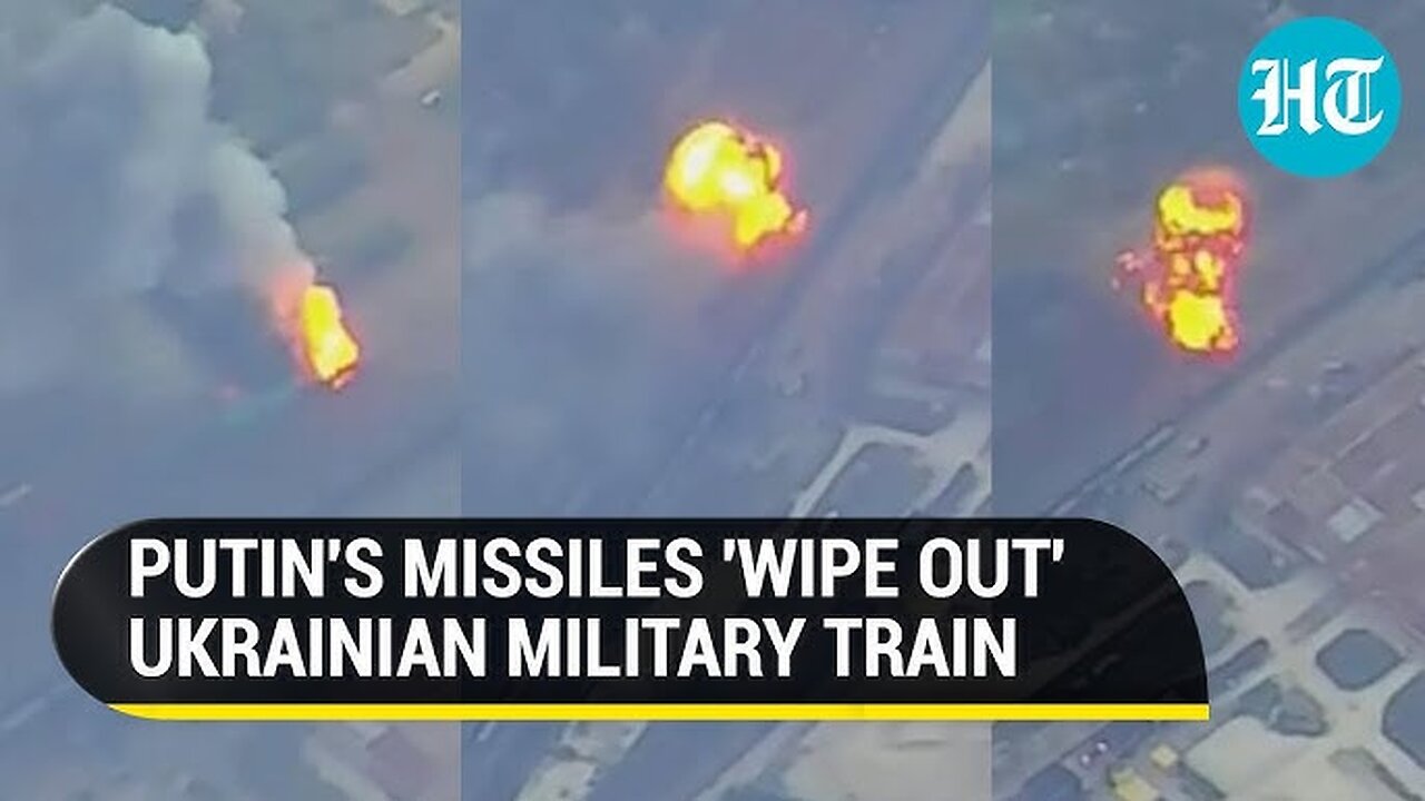 Ukrainian Military Train Explodes After Russian Missile Attack; 30 Troops Killed, Vehicles Destroyed