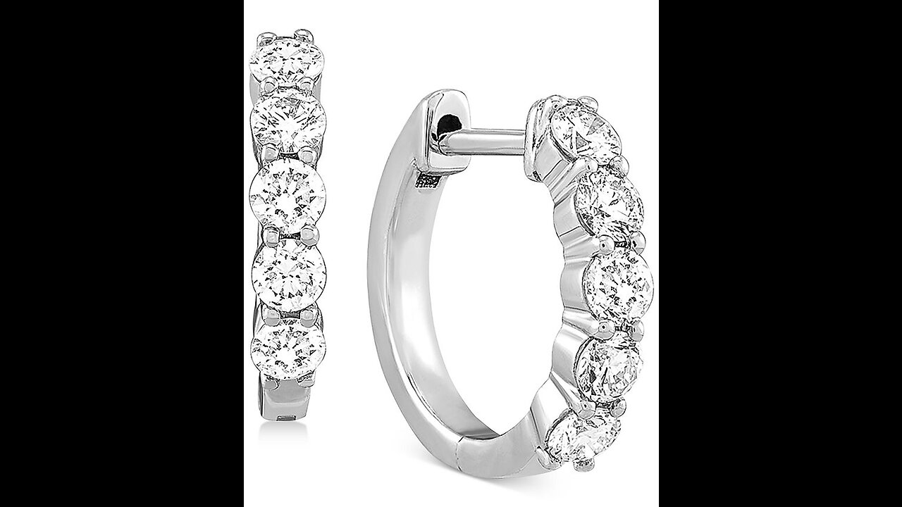 La Joya Lab Grown 14-12 Carat Diamond Huggie Earrings for Women and Men - 925 Sterling Silver...