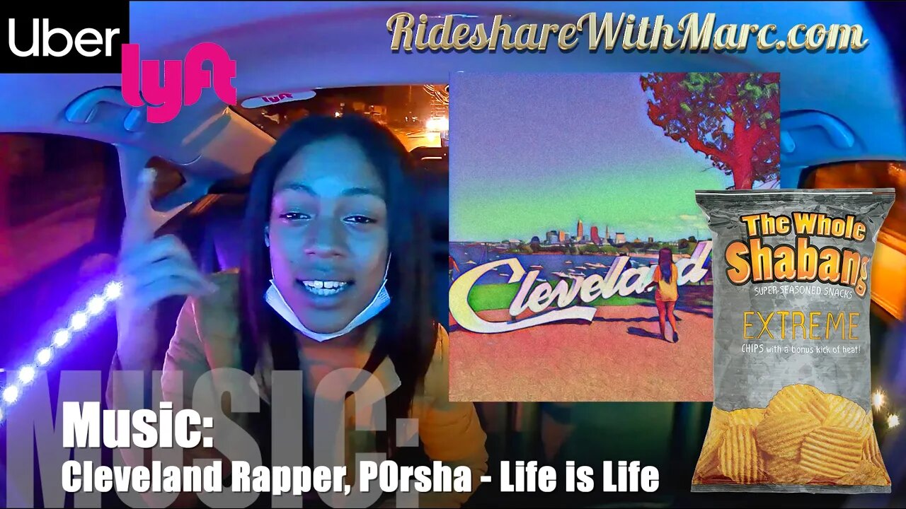 Cleveland Rapper, P0rsha performs an original song AND tries "prison chips" from a hood gas station