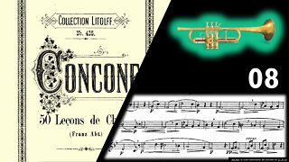 🎺🎺 [Trumpet Lyrical Studies] CONCONE Fifty Lessons for the Med. Voice - Bb/C Trumpet 08- Andante