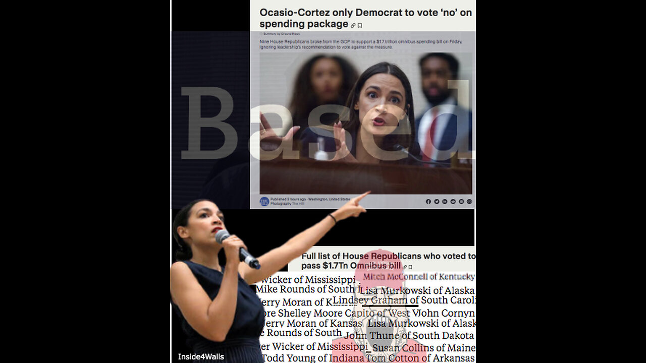 14 Republicans Sell America Out By Voting For Omnibus While AOC Stands Alone As Lone Dem To Vote NO!