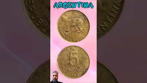 Argentina 5 Centavos 1986.#shorts #education #coinnotesz