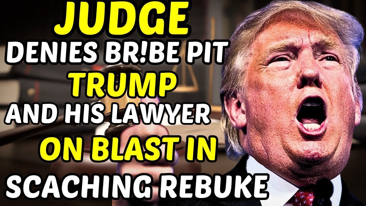 Judge DENIES BR!BE pit Trump and his lawyer on blast in scaching rebuke......