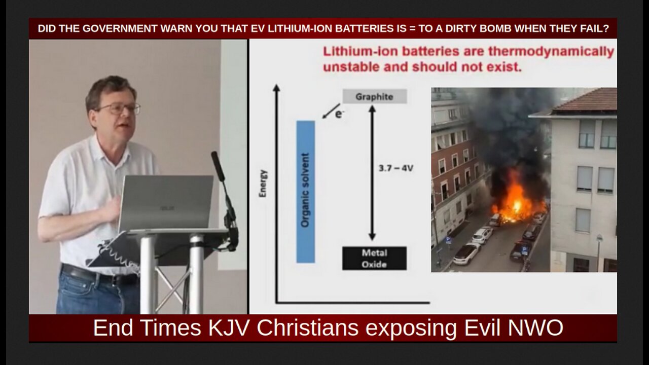 DID THE GOVERNMENT WARN YOU THAT EV LITHIUM-ION BATTERIES IS = TO A DIRTY BOMB WHEN THEY FAIL?