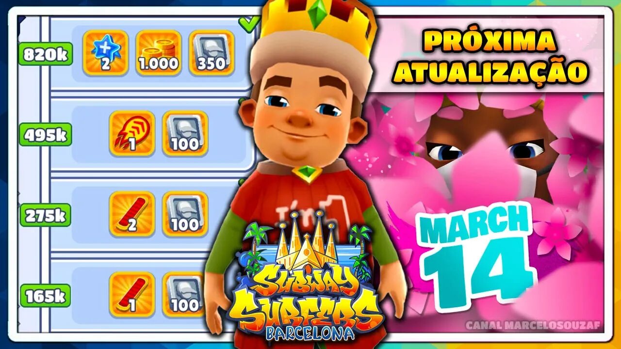 Subway Surfers Barcelona 2022 | Próxima Atualização | Recorde com King Royal