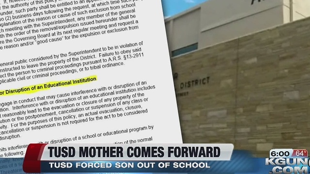 TUSD parent and son kicked out of district