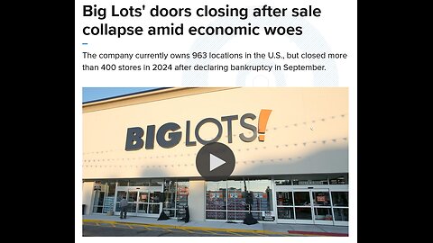 Big Lots' doors closing after sale collapse amid economic woes