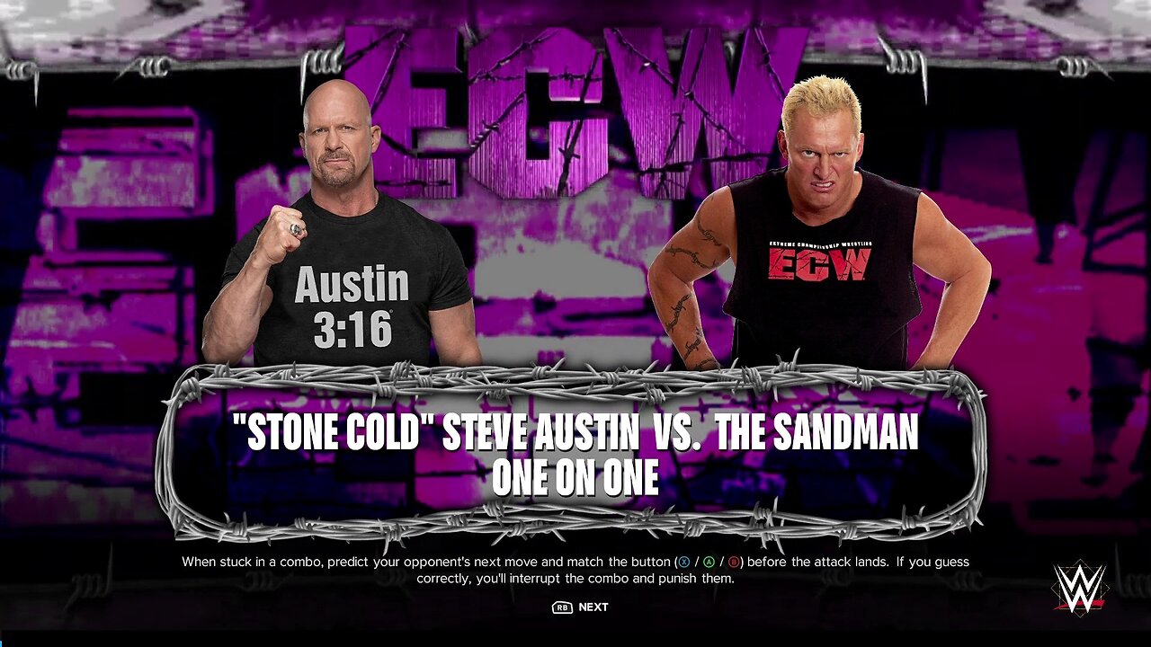 WWE 2k24 Stone Cold Steve Austin vs Sandman