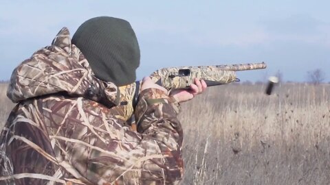 hunter shoots ,slow motion