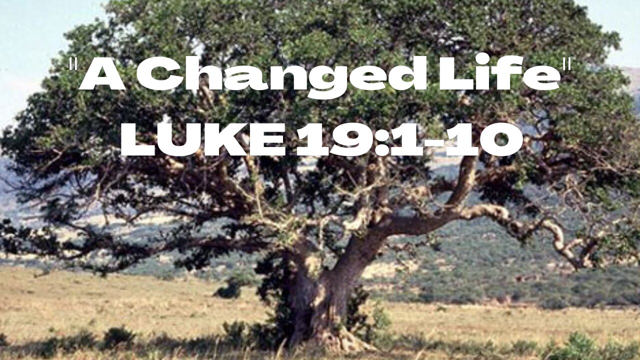 Luke 19:1-10 "A Changed Life"