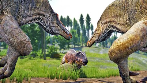 IRMÃOS ESPINOSSAUROS, ENFRENTAMOS UM GIGANOTOSSAURO - THE ISLE