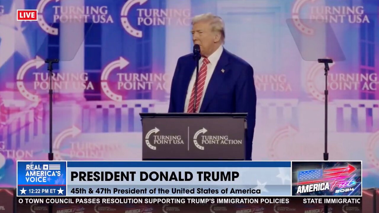 PRESIDENT TRUMP'S' FULL SPEECH AT AMERICAFEST 2024.