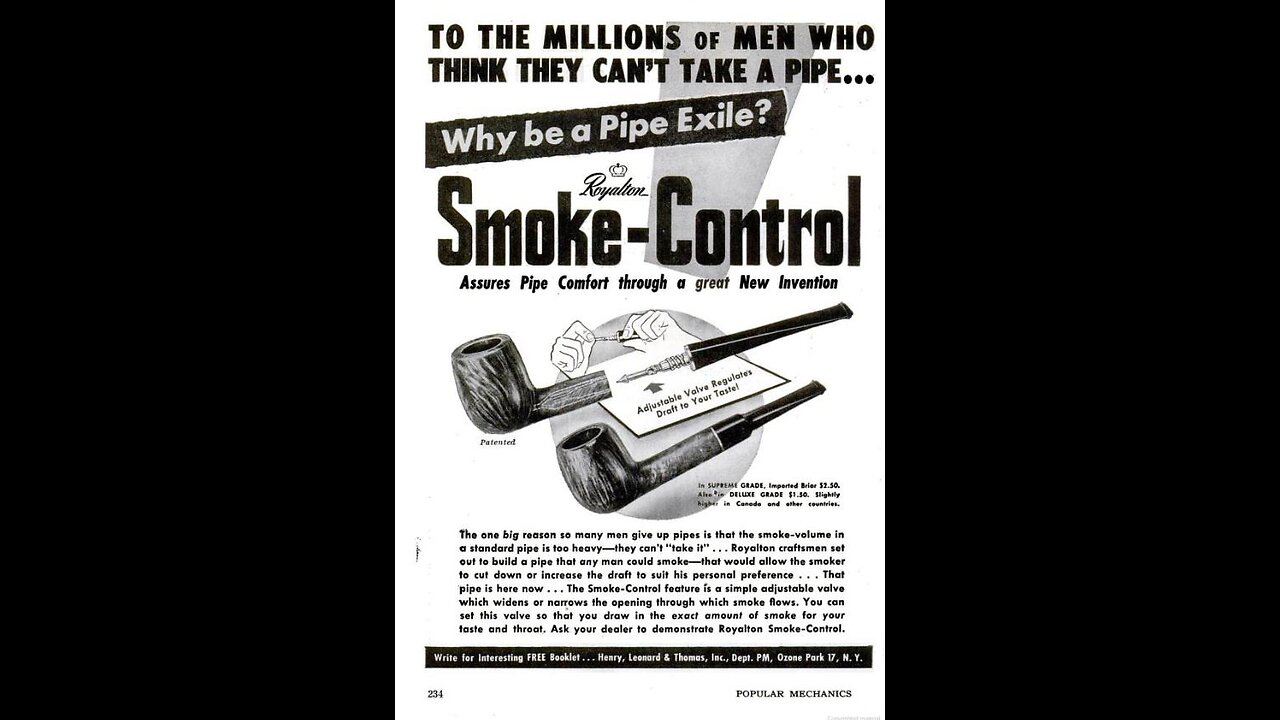 this old pipe Episode #1 1946-9 Ranalt, Smoke Control Deluxe Pot Pat# On