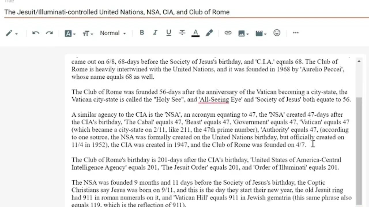 The United Nations, CIA, NSA, and Club of Rome are all Jesuit-controlled #gematria #truth #kabbalah