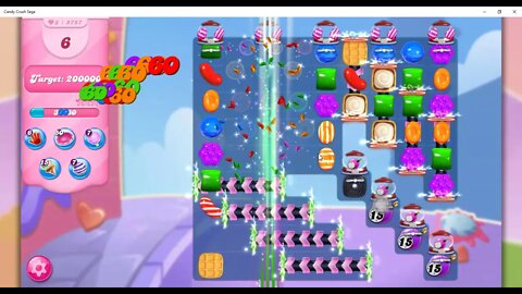 Candy Crush Level 5757 Talkthrough, 25 Moves 0 Boosters