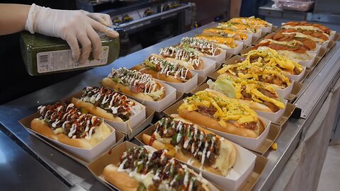 American Style Pizza Hot dog , Cheese Hot dog / Korean Street Food......