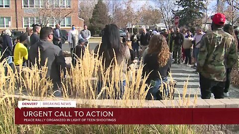 Peace rally organized in light of teen shootings