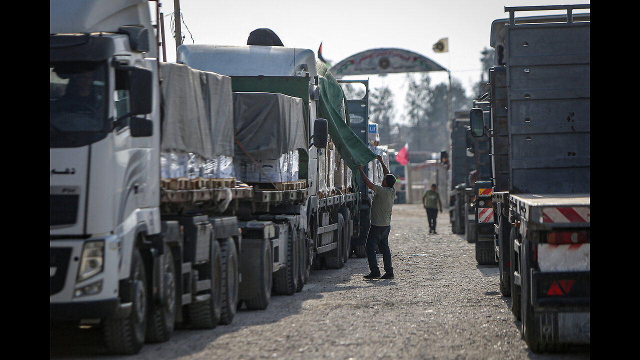 humanitarian aid sent into Gaza