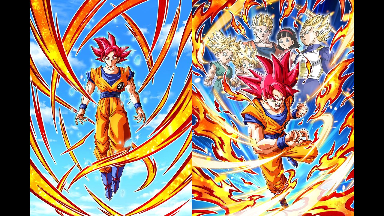 DOKKAN BATTLE SAYIN DAY GOD GOKU ANIMATIONS!!