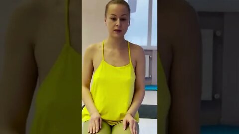 No Bra Girl stretching #Shorts 