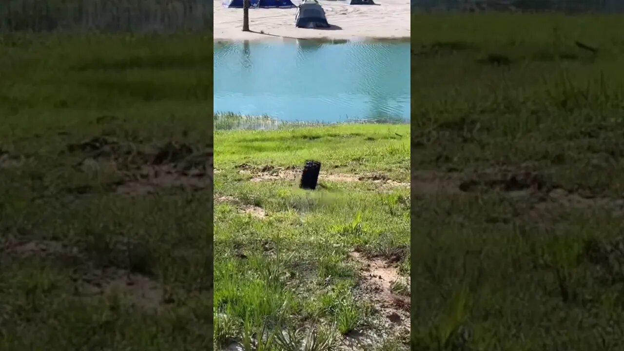 Tire vs lake splash 💦 🤣