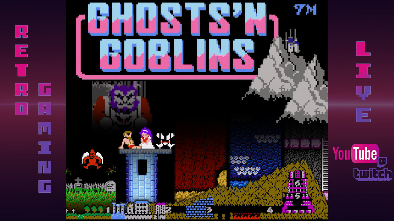 LIVE: First Play - Ghost 'N Goblins - Finished | OG Hardware / OSSC Upscaler 1080p 60fps