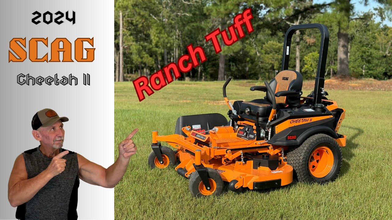 2024 SCAG Cheetah II. Scary fast zero turn mower. Ranch tested.