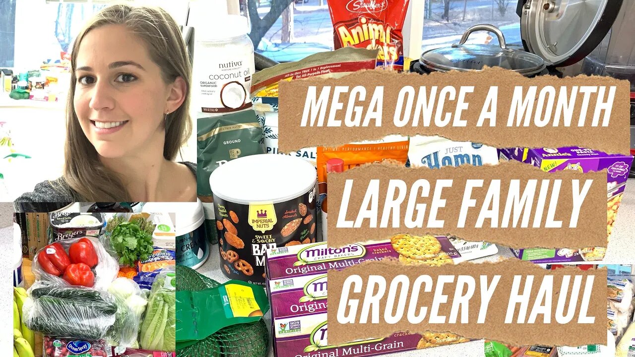 Super Mega Large Family of 6 Grocery Haul Once-A-Month November Holiday Groceries 23 Weeks Pregnant