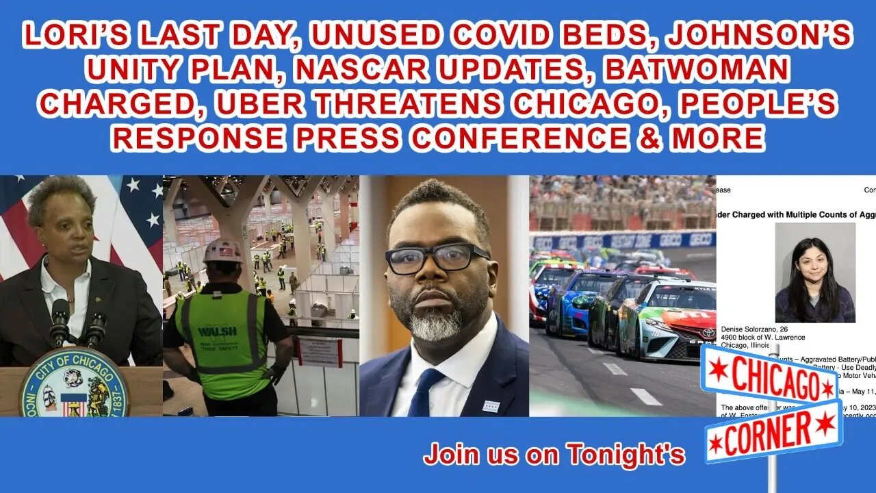 Lightfoot's Last Day, Unused COVID Beds, Johnson's Unity Plan, NASCAR, Batwoman & More