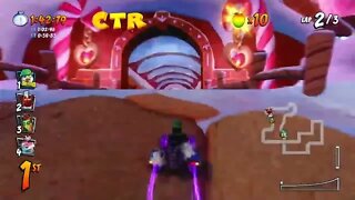 Gingerbread Joyride CTR Challenge Gameplay - Crash Team Racing Nitro-Fueled