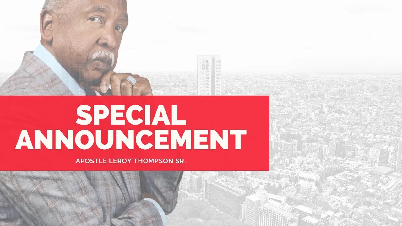 🔴 **SPECIAL ANNOUNCEMENT FROM APOSTLE THOMPSON**🔴