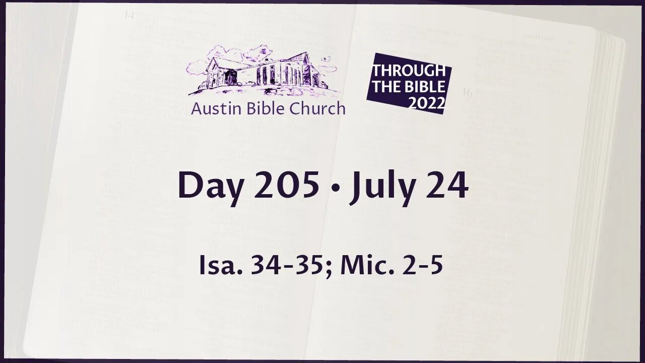 Through the Bible 2022 (Day 205)