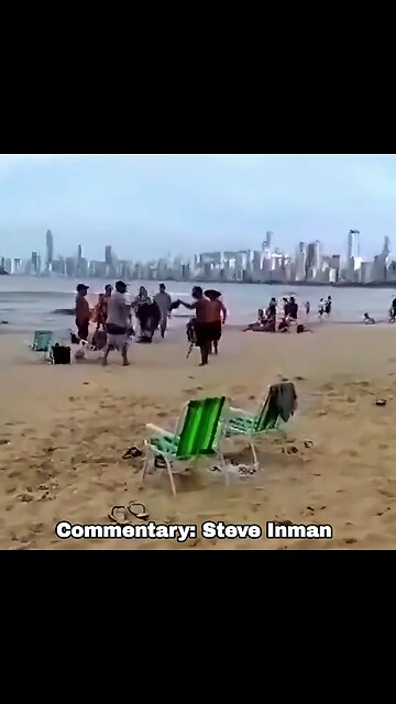 Lunatic with a stick takes a dropkick