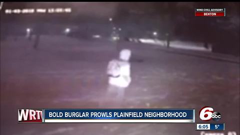 Burglar caught by surveillance cameras breaking into cars