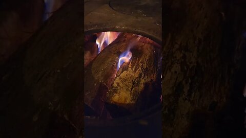 A nice fire on a woodburning stove