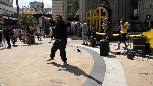 Hilarious Dance Groupie Joins Beatboxers In Birmingham