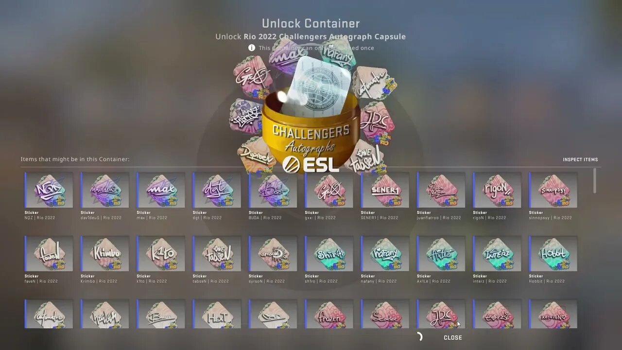 Opening 20 of each Rio signature capsule
