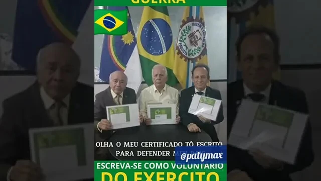 Reservistas Sênior convocando reservistas para lutar pelo Brasil! Orgulho do nosso país 🇧🇷