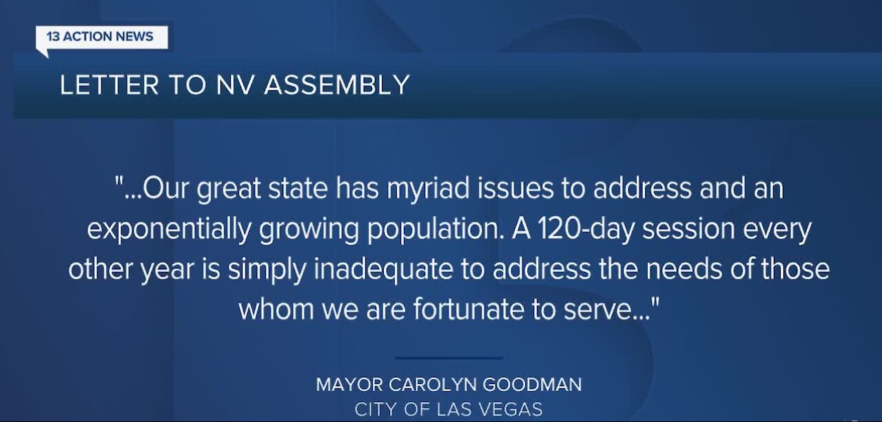 Mayor Goodman supports annual NV legislative sessions