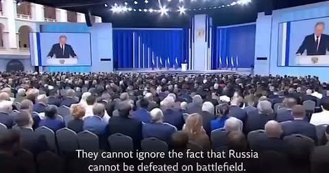 President Putin delivering a powerful address to the world.