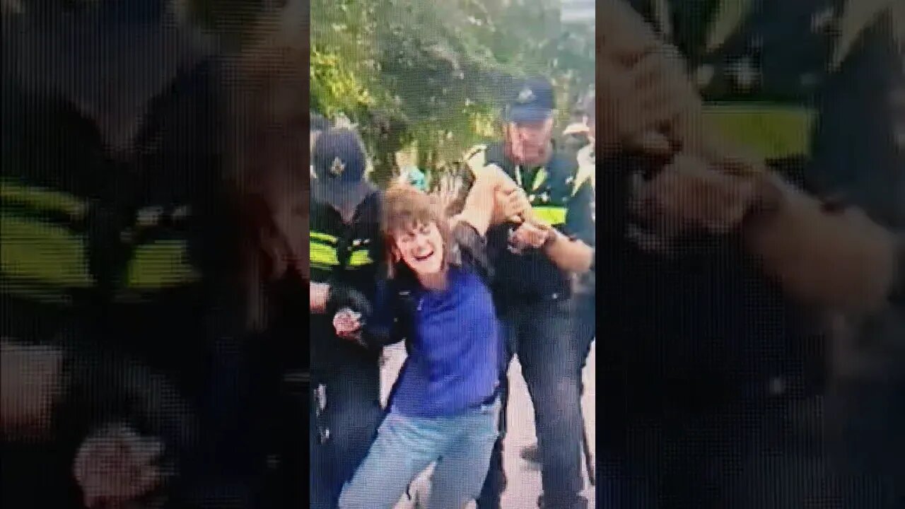 ego protestor gets handled with pain by police