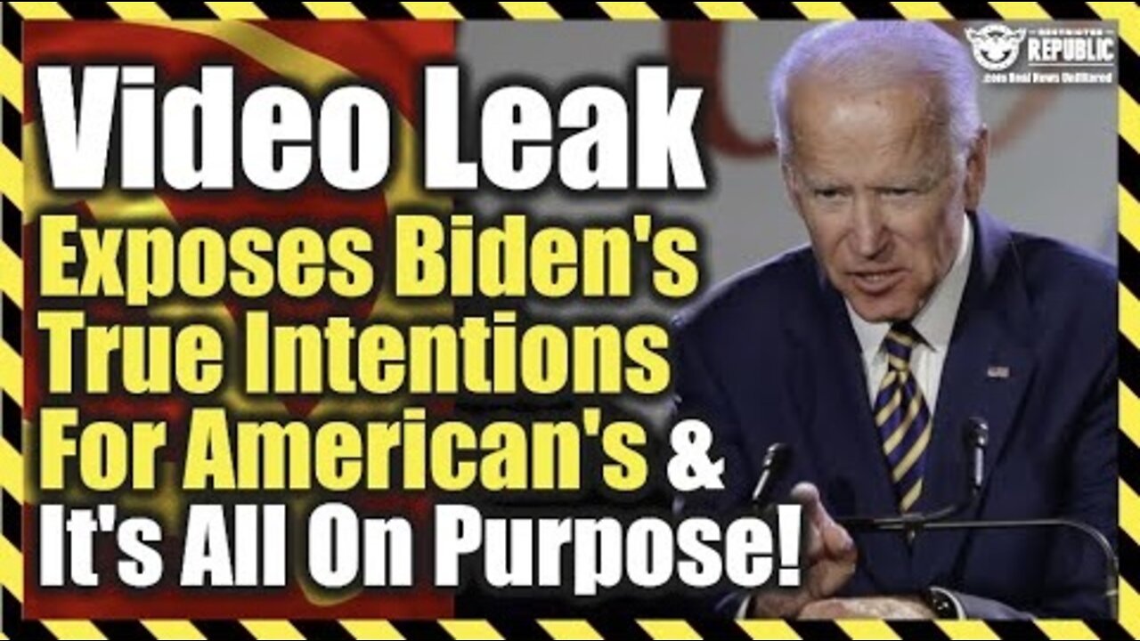 Biden Just Let The Cat Out Of The Bag! He Just Revealed His Real Intentions For American's!