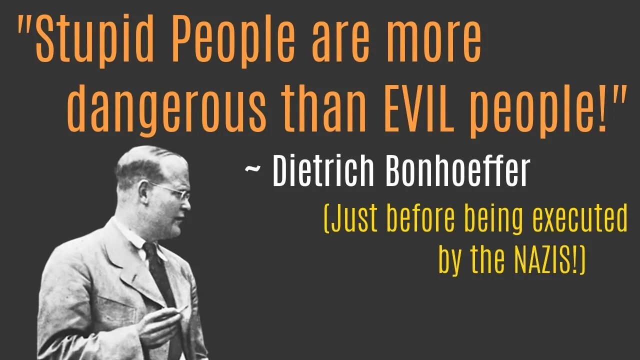 "Stupid People Are More Dangerous than Evil People!"