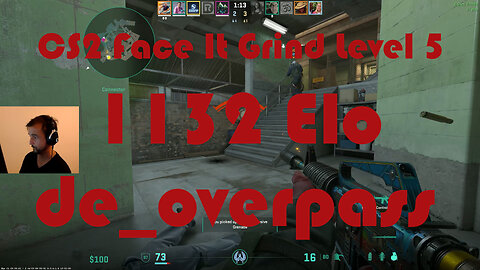 CS2 Face-It Grind - Face-It Level 5 - 1132 Elo - de_overpass