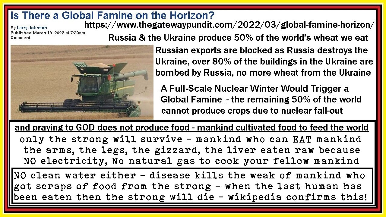 Will there be a Global Famine 2022