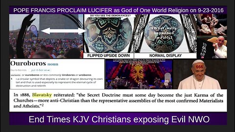 POPE FRANCIS PROCLAIM LUCIFER as God of One World Religion on September 23, 2016